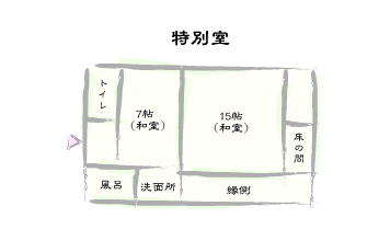 特別室の客室説明